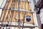 View up the mast and rigging of the Abel Tasman