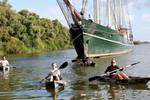 Guests canoeing beside the Summertime