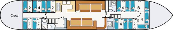 Deck plan of the Broedertrouw
