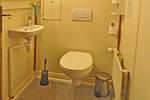 Toilet and washbasin in the bathroom of the Chateauroux