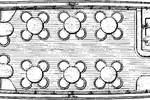 Deck plan of the saloon boat Dame van Amstel