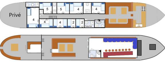 Deck plan of the Vrijheid