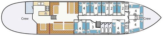 Deck plan of the Johanna Engelina