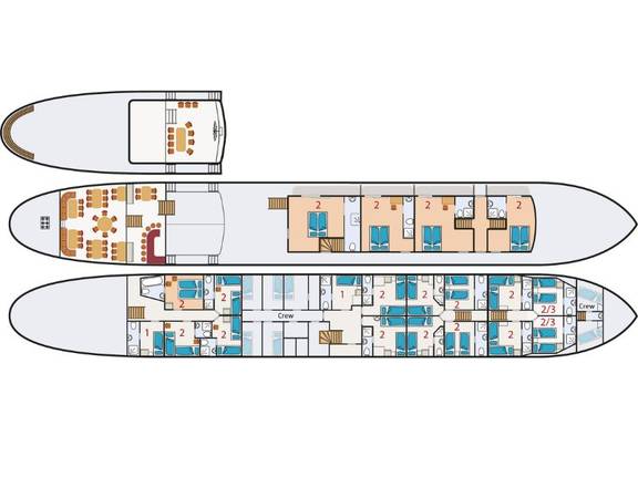 Deck plan of the Leafde fan Fryslân