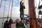schoener Luciana op het dek