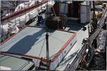 View from above of the seating area and deck of the Mars