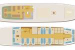 Deck plan of the two-masted clipper Mars