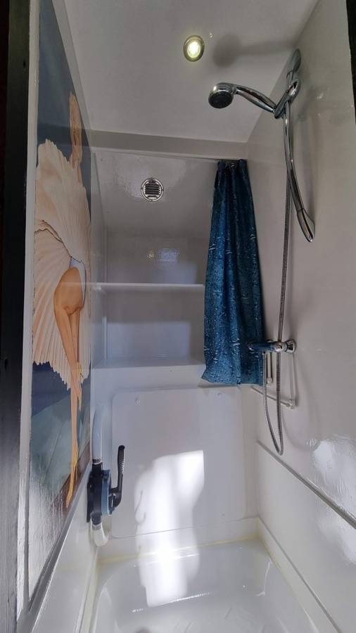 Shower cubicle aboard the Medusa