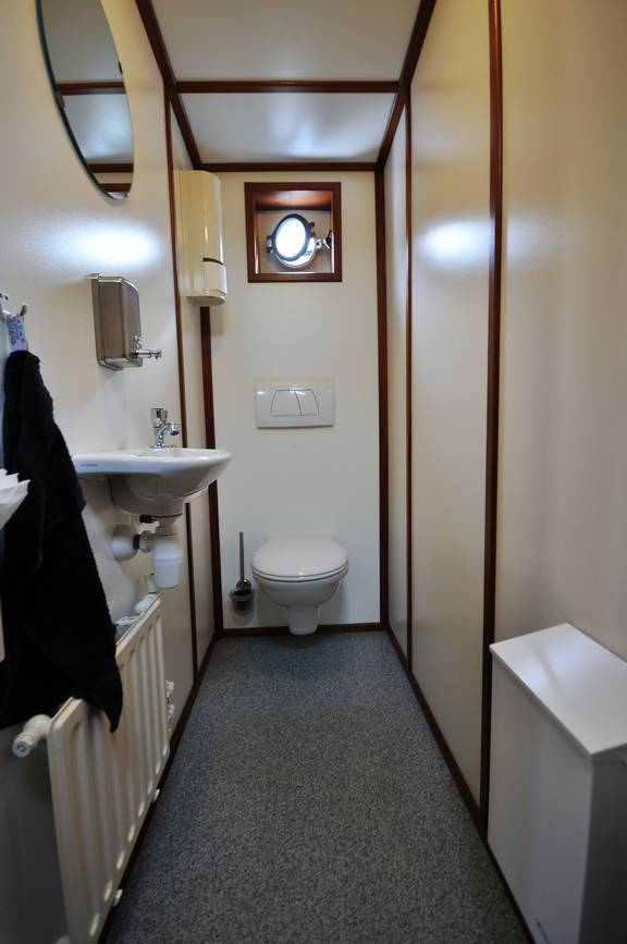 Toilet and washbasin aboard the Poseidon