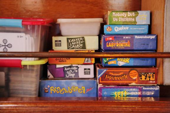 Board games aboard the Rival