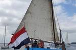 Spartivento under sail, viewed from the stern