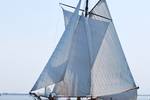 Tjalk Spes Mea under white sails on the water