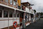 Outdoor deck alongside the saloon of the steamship Succes