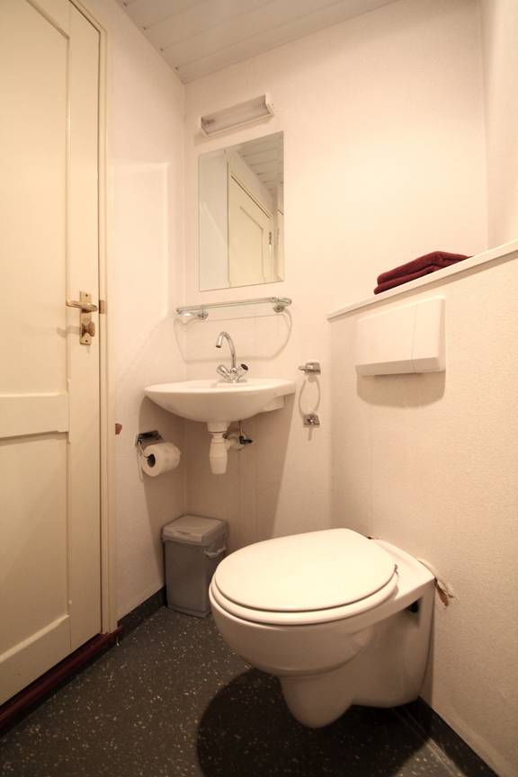 Toilet and washbasin aboard the Tsjerk Hiddes