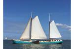 Utopia under sail, viewed from the side