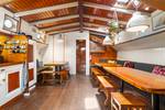 Saloon and galley below deck on the Vriendentrouw