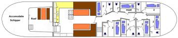 Deck plan: De Vrouw Dina