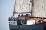 Aft deck and deckhouse of 't Wapen fan Fryslân while sailing
