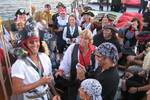 Guests dressed as pirates aboard the Gulden Belofte