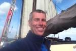 Skipper Bertil Vermeule on the deck of the Gulden Belofte