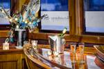 Drinks on the wooden bar of the Mare fan Fryslân