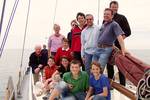 A group with children on the deck of the Orion